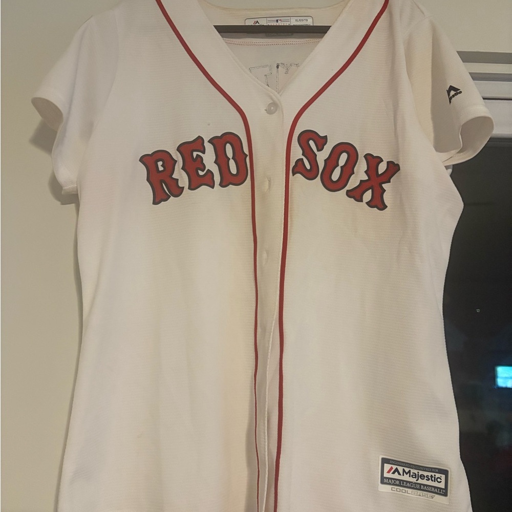 World Series 2018 Majestic Red Sox White and Red Baseball Jersey